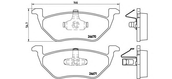 Тормозные колодки BREMBO P 24 085