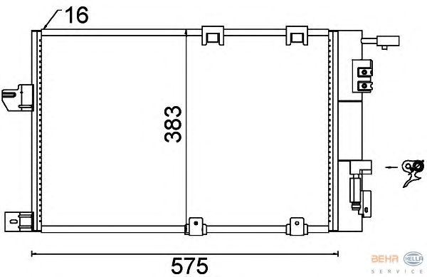 Радіатор кондиціонера HELLA 8FC 351 301-244