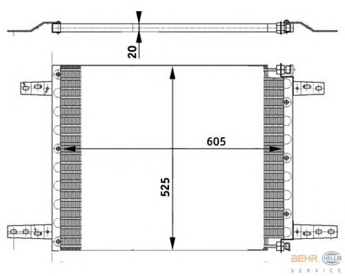 Радиатор кондиционера HELLA 8FC 351 302-031