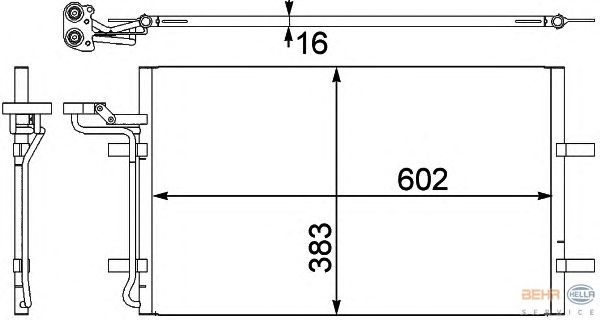 Радиатор кондиционера HELLA 8FC 351 302-571