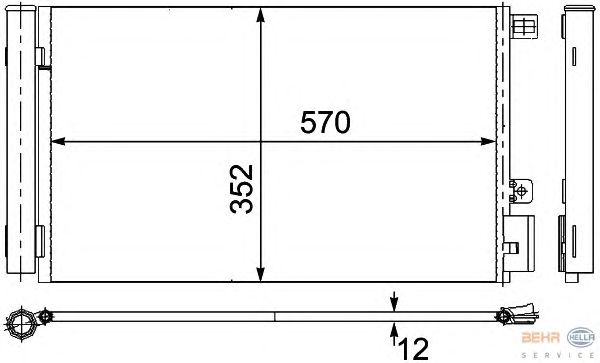Радіатор кондиціонера HELLA 8FC 351 304-261