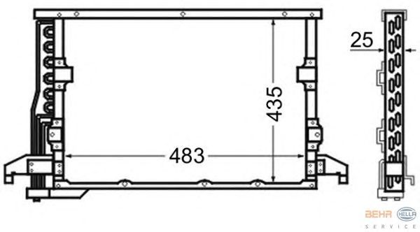 Радиатор кондиционера HELLA 8FC 351 305-071