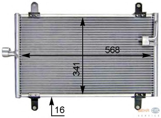Радиатор кондиционера HELLA 8FC 351 305-211