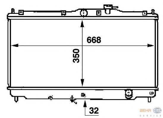 Радіатор, охолодження двигуна HELLA 8MK 376 707-351