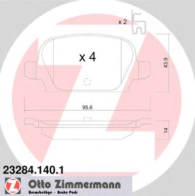 Тормозные колодки ZIMMERMANN 23284.140.1