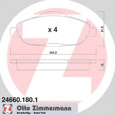 Тормозные колодки ZIMMERMANN 24660.180.1