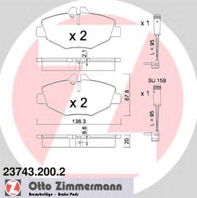 Тормозные колодки ZIMMERMANN 23743.200.2