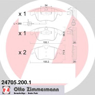 Тормозные колодки ZIMMERMANN 24705.200.1
