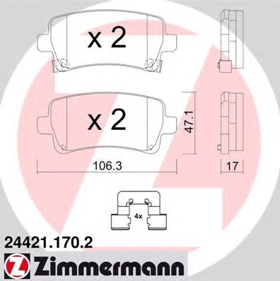 Тормозные колодки ZIMMERMANN 24421.170.2