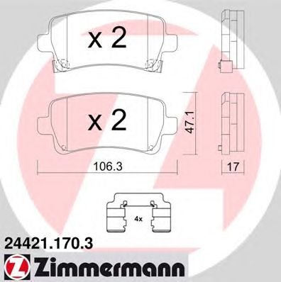 Тормозные колодки ZIMMERMANN 24421.170.3