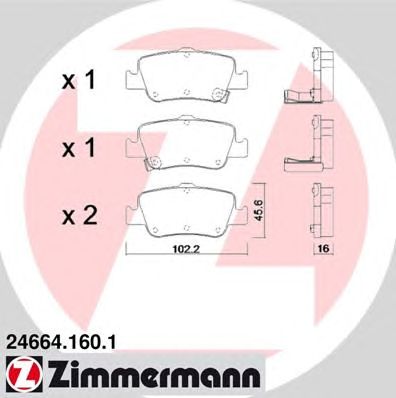 Тормозные колодки ZIMMERMANN 24664.160.1