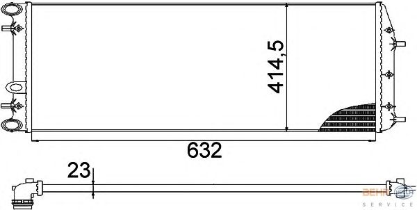Радиатор, охлаждение двигателя HELLA 8MK 376 717-701