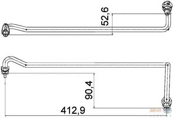 Трубопровод, теплообменник HELLA 8MY 376 755-561