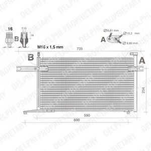 Радиатор кондиционера DELPHI TSP0225438