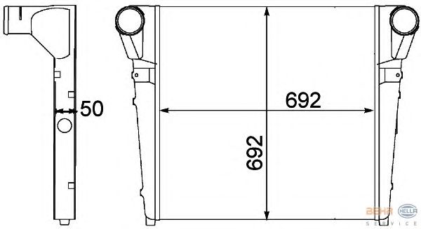 Интеркулер HELLA 8ML 376 758-171
