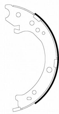 Тормозные колодки ручника HELLA 8DA 355 050-171