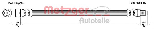 Тормозной шланг METZGER 4110238