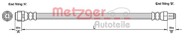 Тормозной шланг METZGER 4110284