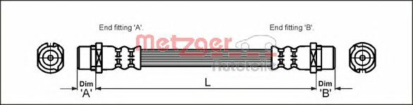 Тормозной шланг METZGER 4112828