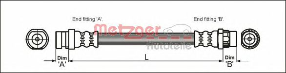 Тормозной шланг METZGER 4111169