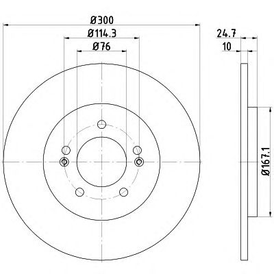 Тормозной диск HELLA 8DD 355 118-241 PRO