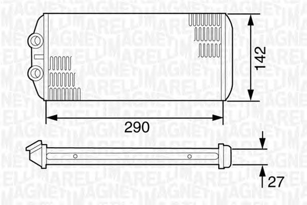 Радиатор отопителя MAGNETI MARELLI 350218306000