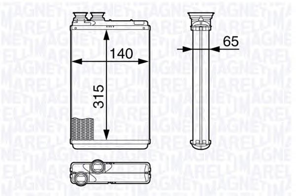 Радиатор отопителя MAGNETI MARELLI 350218339000