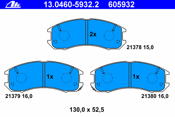 Тормозные колодки ATE 13.0460-5932.2