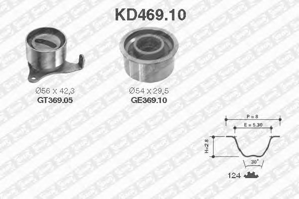 Комплект ремня ГРМ SNR KD469.10