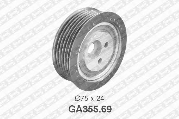 Натяжной ролик поликлинового ремня SNR GA355.69