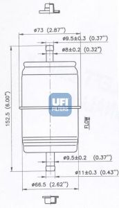Паливний фільтр UFI 31.666.00
