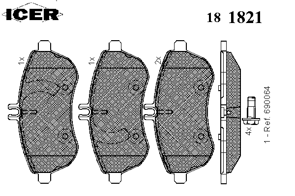 Тормозные колодки ICER 181821