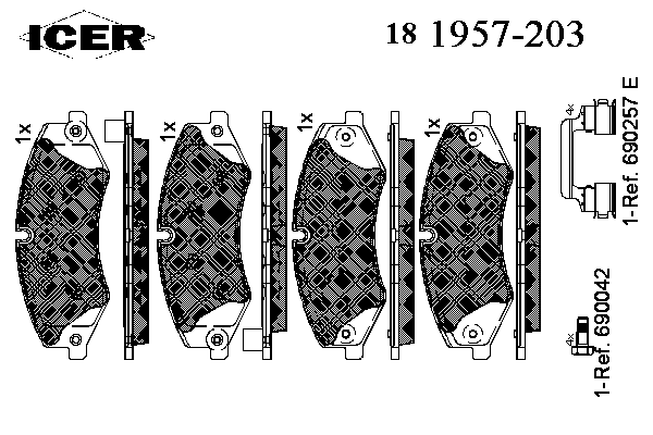 Тормозные колодки ICER 181957-203
