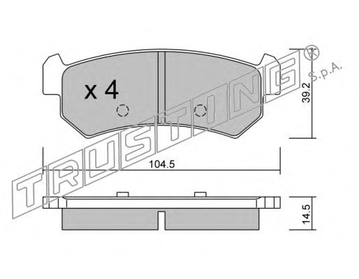 Гальмівні колодки TRUSTING 527.0