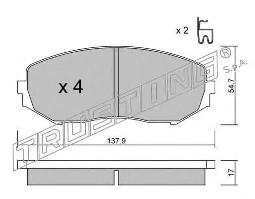 Тормозные колодки TRUSTING 782.0