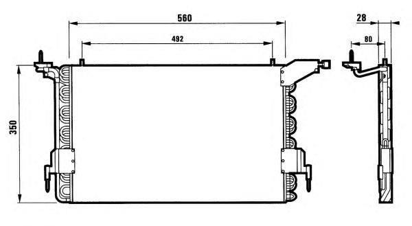 Радиатор кондиционера NRF 35260