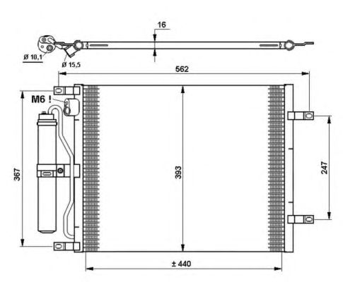 Радиатор кондиционера NRF 35784