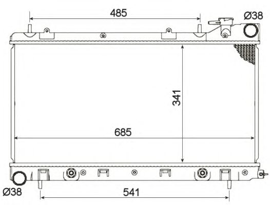 Радіатор, охолодження двигуна NRF 53095