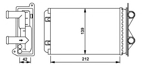 Радиатор отопителя NRF 58935