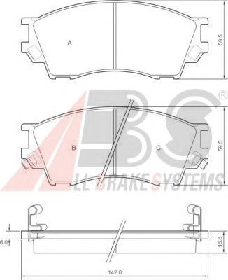 Тормозные колодки A.B.S. 36929