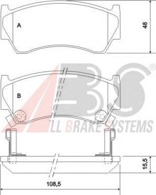 Тормозные колодки A.B.S. 36955