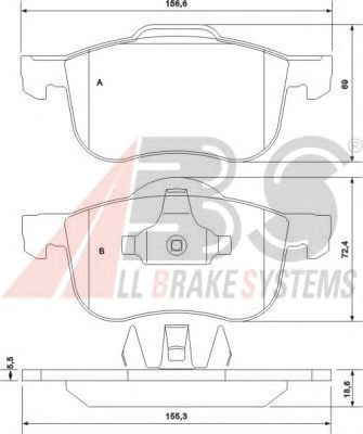 Тормозные колодки A.B.S. 37097