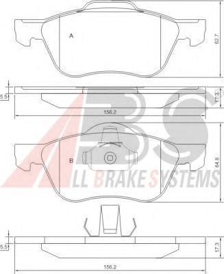 Тормозные колодки A.B.S. 37210