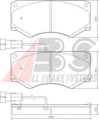 Гальмівні колодки A.B.S. 37295