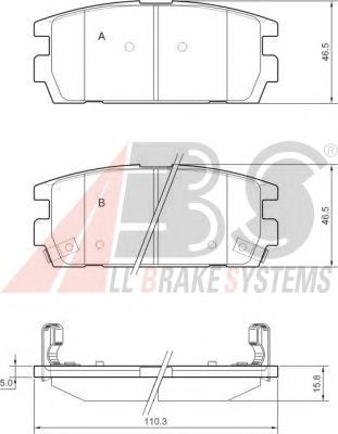 Тормозные колодки A.B.S. 37324
