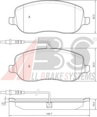 Тормозные колодки A.B.S. 37329