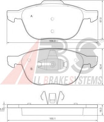 Тормозные колодки A.B.S. 37422