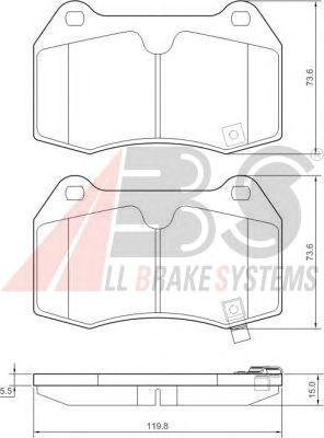 Тормозные колодки A.B.S. 37451