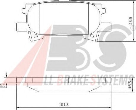 Тормозные колодки A.B.S. 37459
