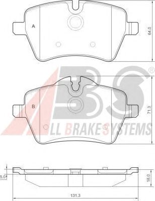 Тормозные колодки A.B.S. 37535